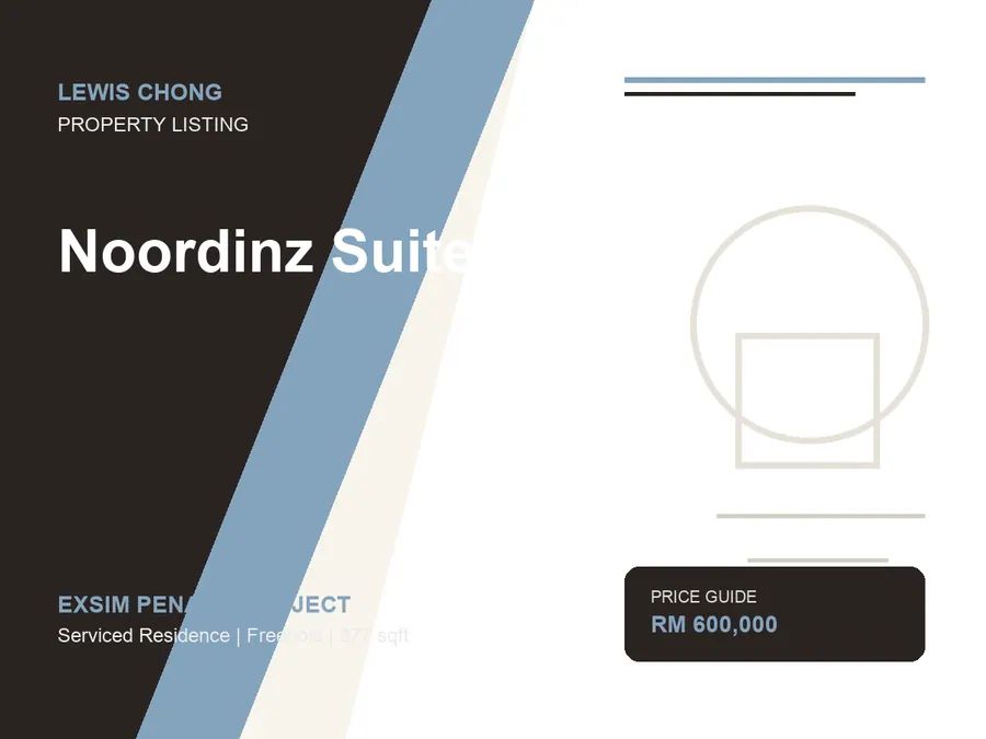 Noordinz Suites serviced residence project in George Town, Penang