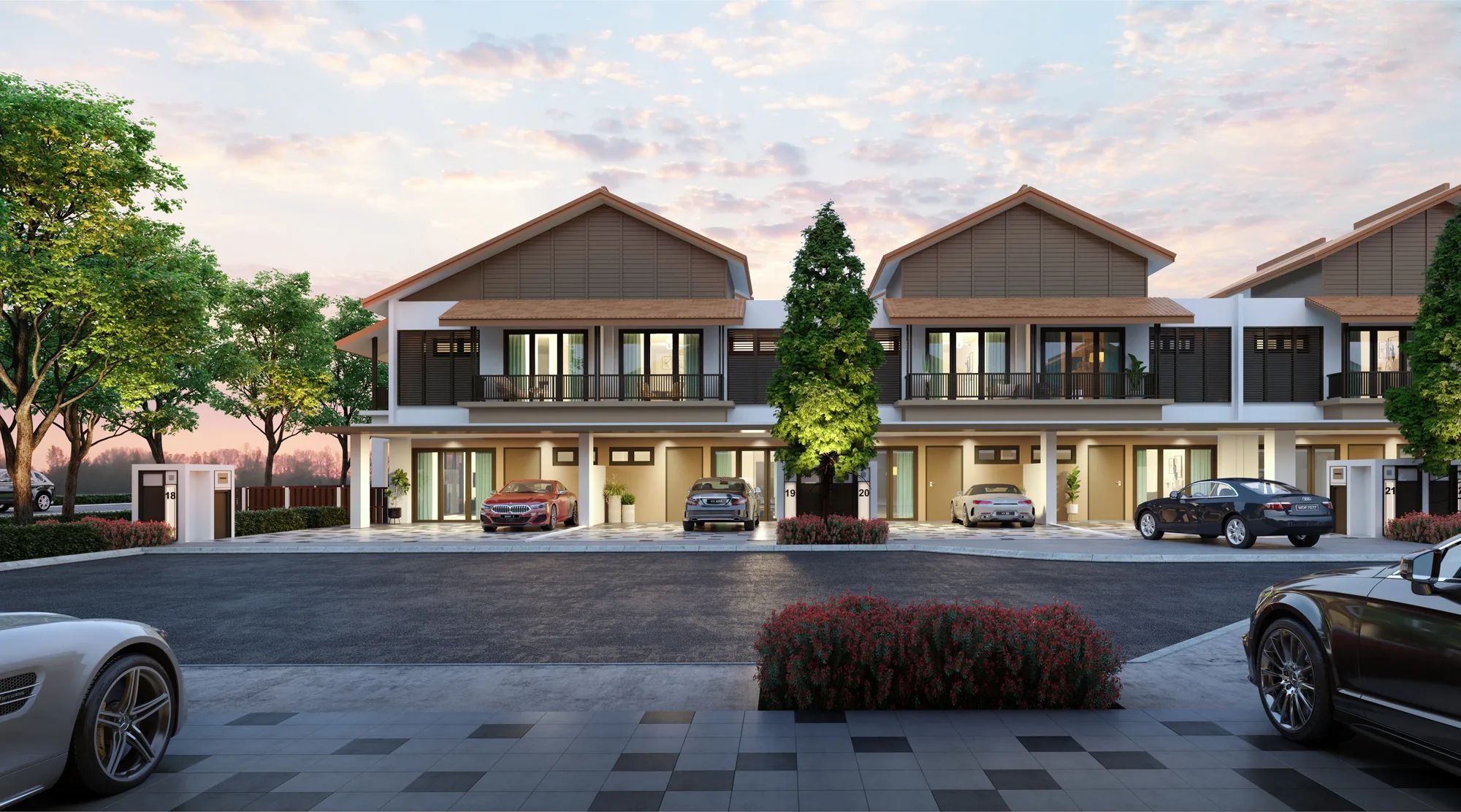 Adenia Standard Home 正面外观，Setia Warisan Tropika