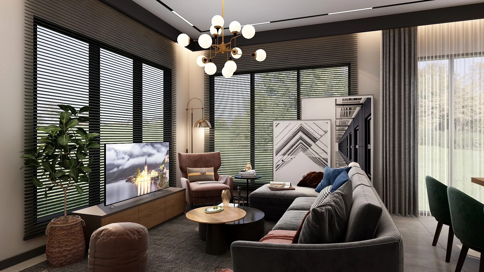 Aderyn Phase 1 show unit living and dining room interior, Setia Alamsari Bangi