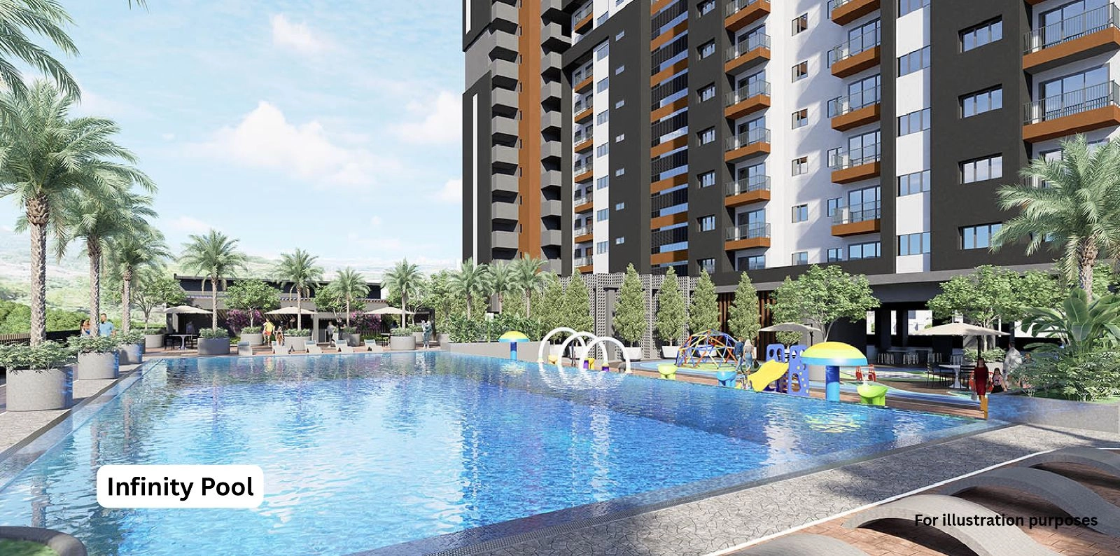 Alamanda Heights infinity swimming pool — artist impression of the resort-style leisure pool deck in Seri Kembangan, Selangor
