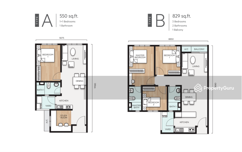 Alia Mori Park Type A floor plan