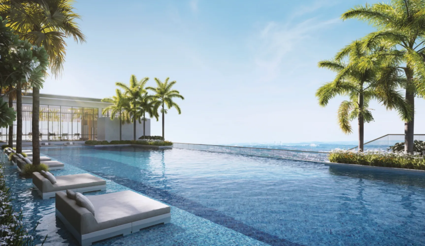 Aliva Mount Austin level 7 infinity pool leisure deck in Taman Mount Austin, Tebrau, Johor Bahru, Johor