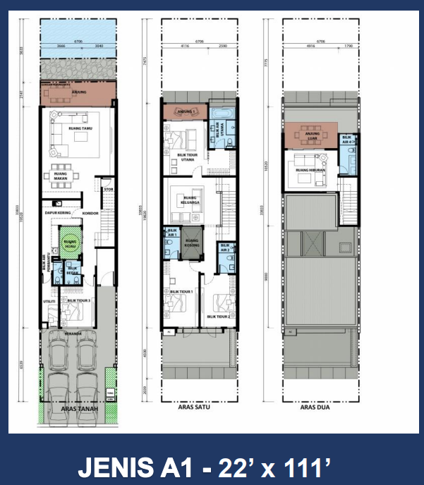 Alunan Senibong Phase 1 Type A floor plan