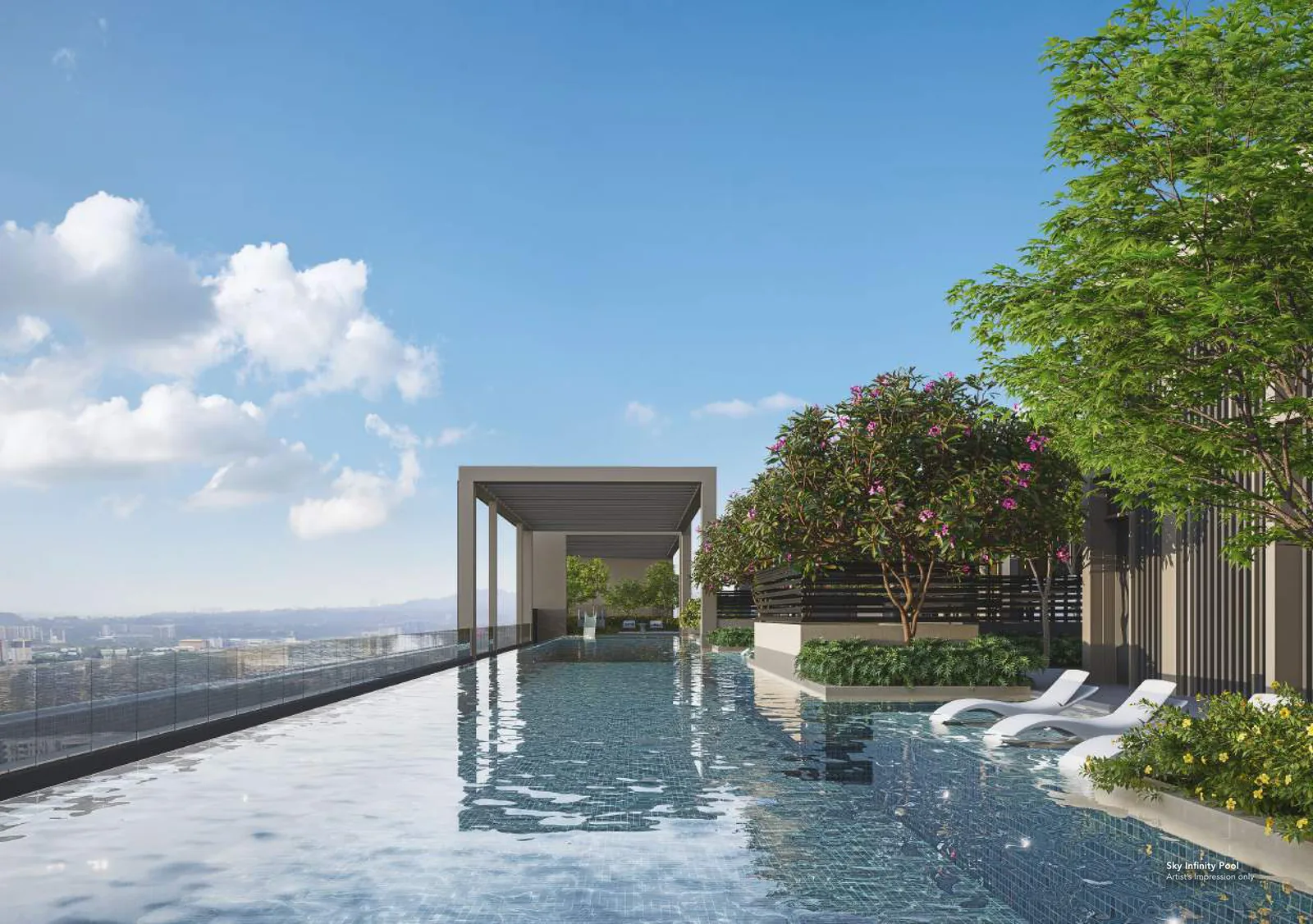 Amara Residence Pool Artist Impression from verified project brochure