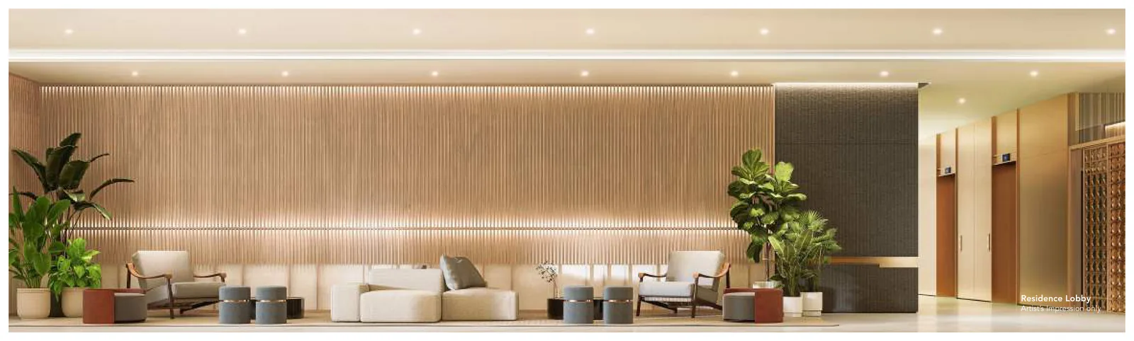 Amara Residence Lobby Artist Impression from verified project brochure