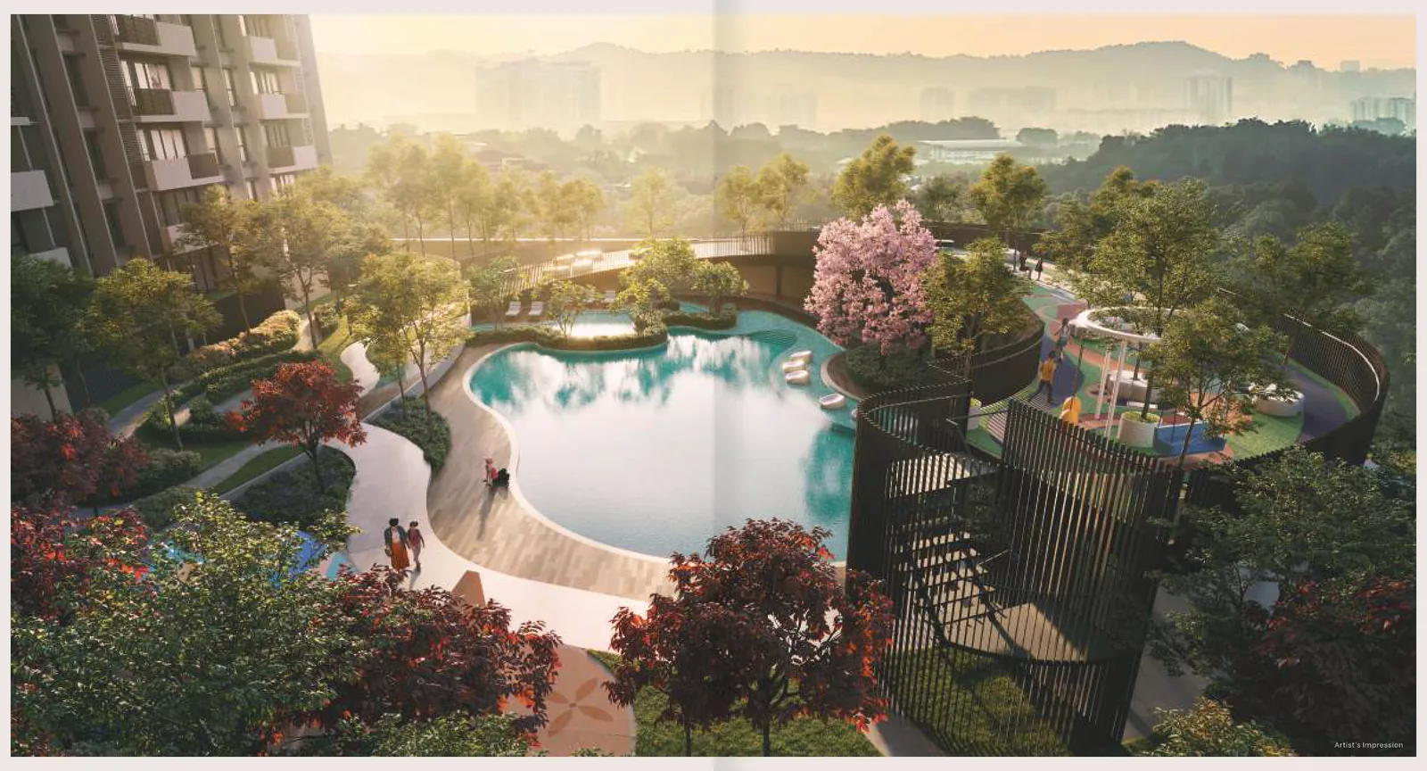 Amika Residence Pool Artist Impression from verified project brochure