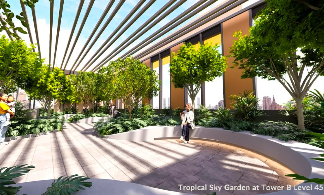 Taman Langit Tropika Amora Park di Menara B Aras 45, pandangan siang
