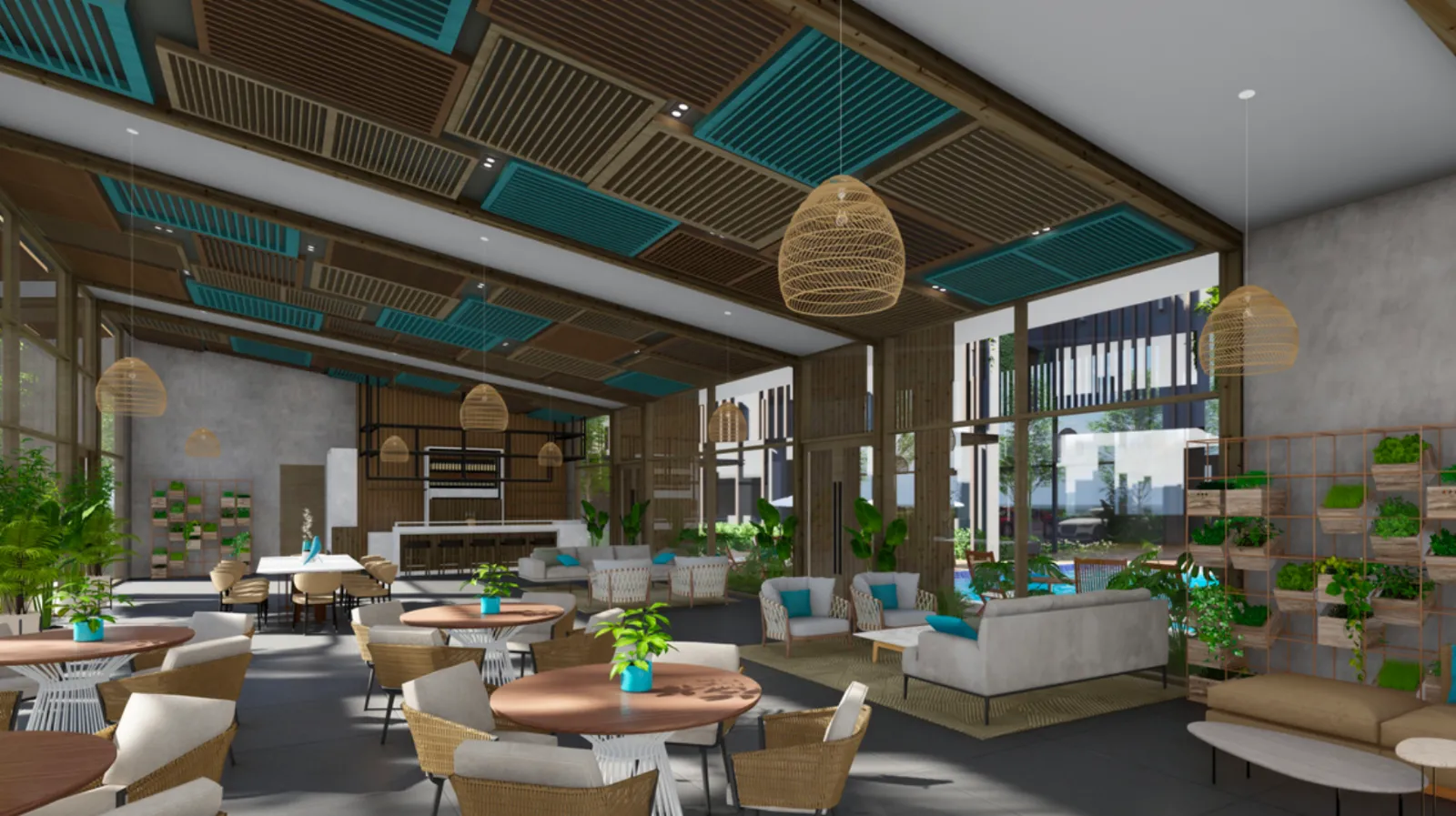 Anderson Residences Ipoh community room dining and lounge area in Ipoh City Centre, Perak
