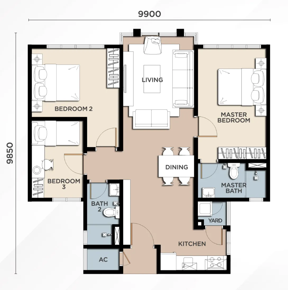 Anderson Residences Ipoh floor plan option 2 in Ipoh