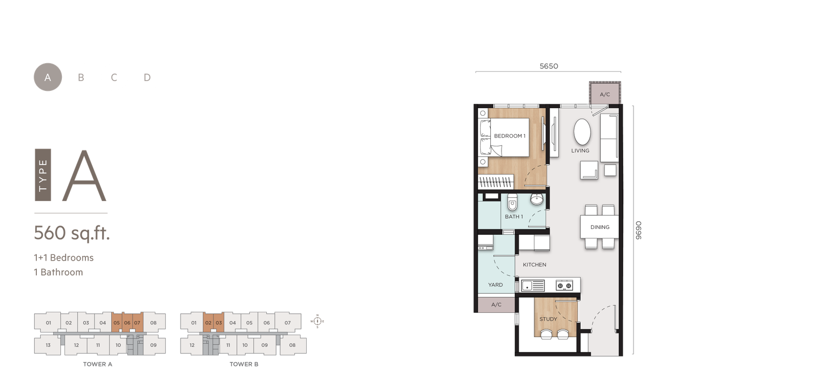 Anya Type A floor plan