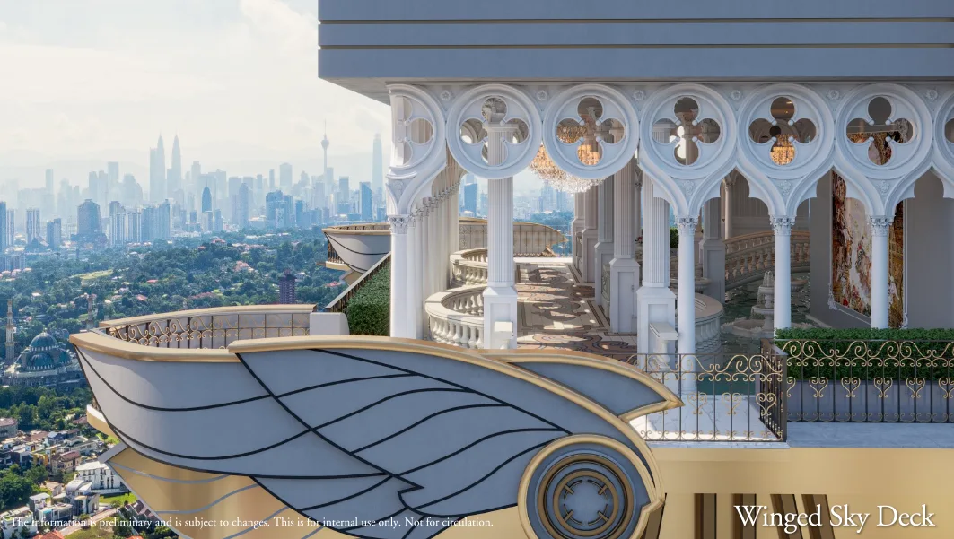 Arte Solaris Mont Kiara Winged Sky Deck rooftop viewing platform overlooking the Kuala Lumpur city skyline