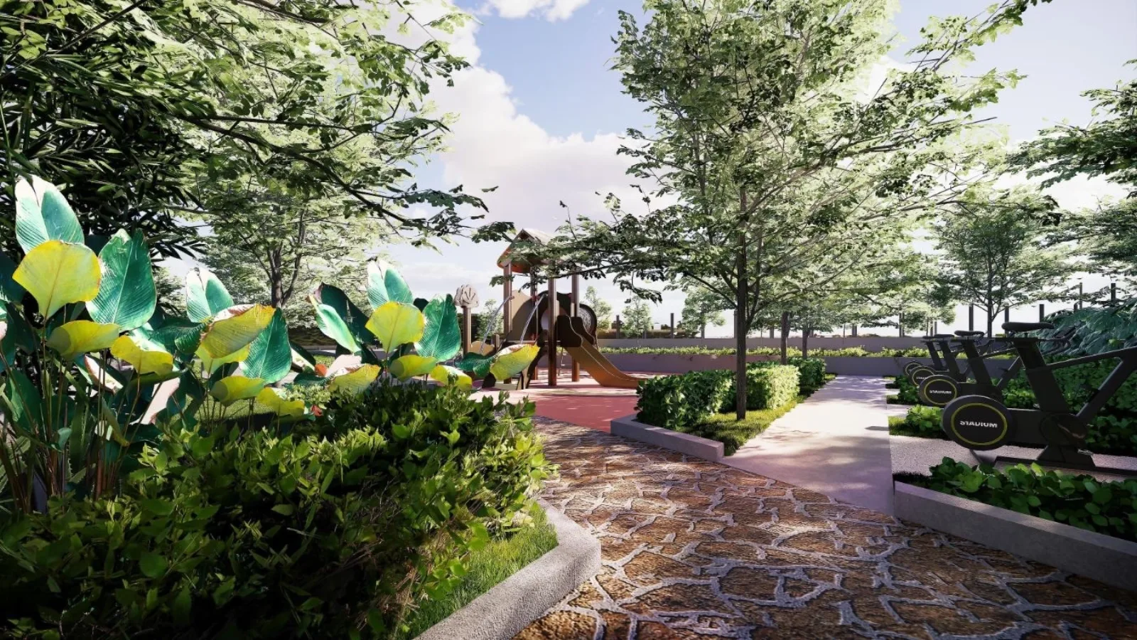 Aster Hill Sri Petaling children's playground and outdoor fitness deck