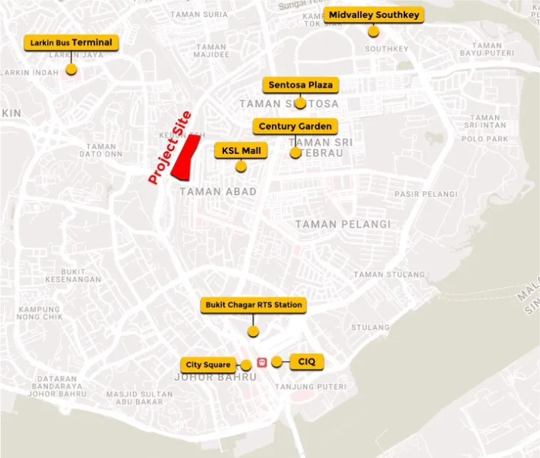 AsteriaZ Kebun Teh site location map, Johor Bahru in Kebun Teh, Johor Bahru, Johor