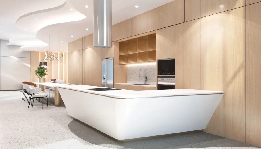 Astrum Ampang communal show-kitchen and party room facility artist's impression, Ampang Kuala Lumpur