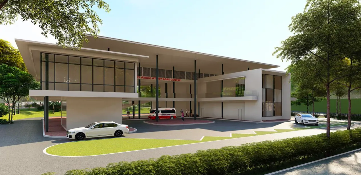 Kemudahan pusat penjagaan ambulatori dan klinik komuniti township Bandar Tiram di kawasan komersial