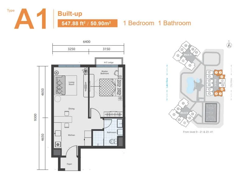 Baron Residence Type A floor plan
