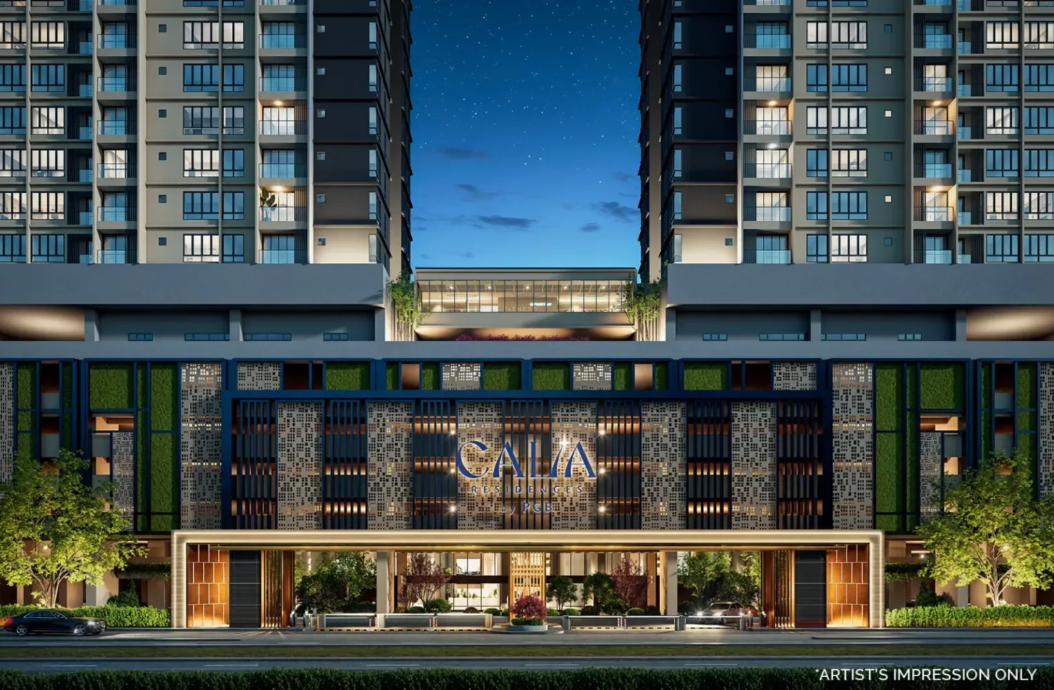Pandangan projek Calia Residence di Danga Bay, Johor Bahru, Johor