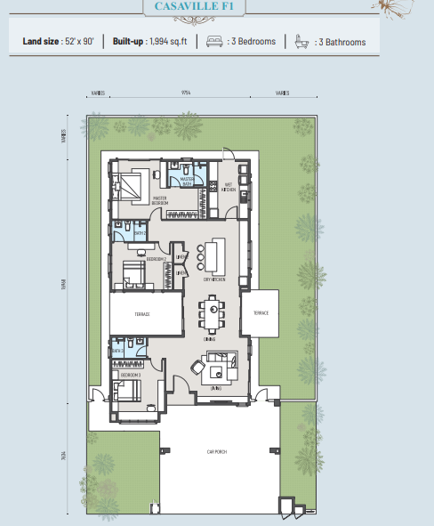 Casaville Type A floor plan