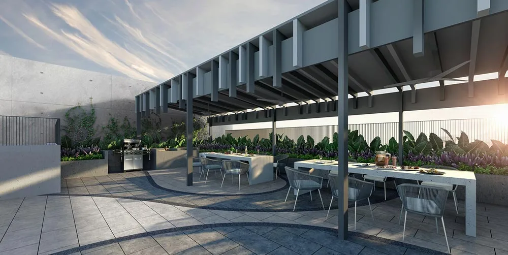 D'Clover Residences rooftop Panoramic BBQ Corner with skyline views in Central Park Damansara, Selangor