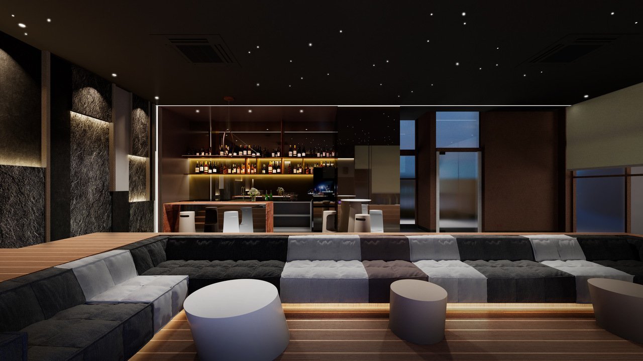 D'Tessera Mini Theatre & Bar residents' entertainment lounge in Central Park Damansara, Selangor