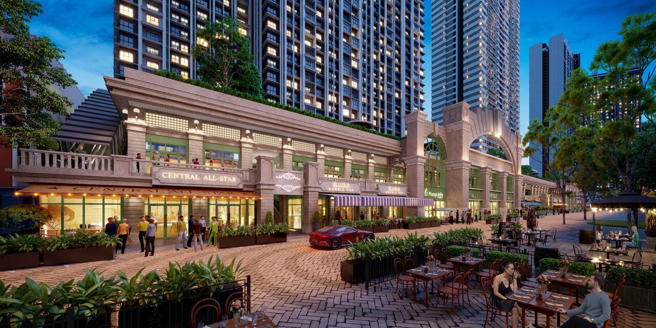 D'Tessera Residences street-level view within Central Park Damansara township