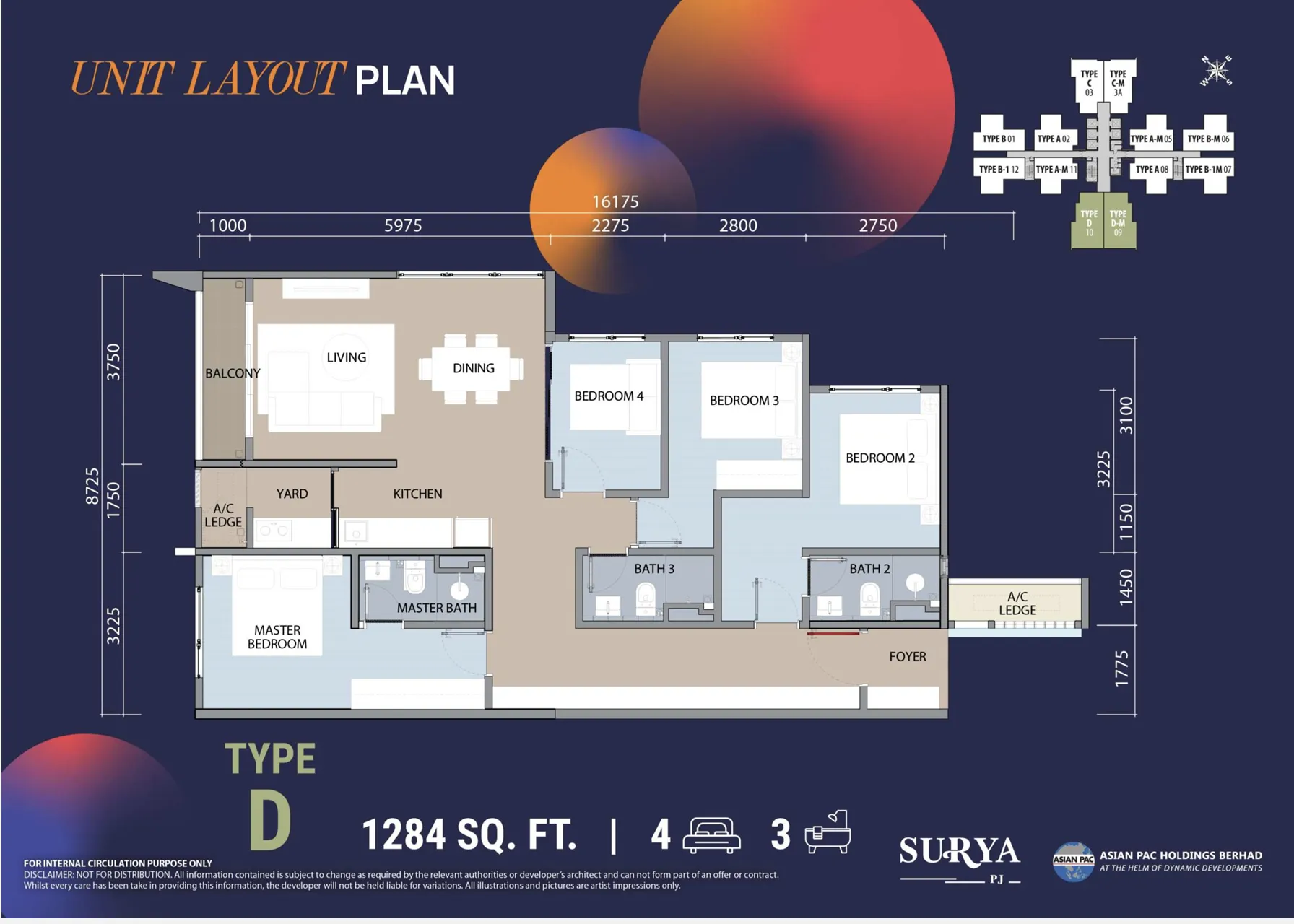 Dwi Aurora Residences floor plan option 5 in Petaling Jaya