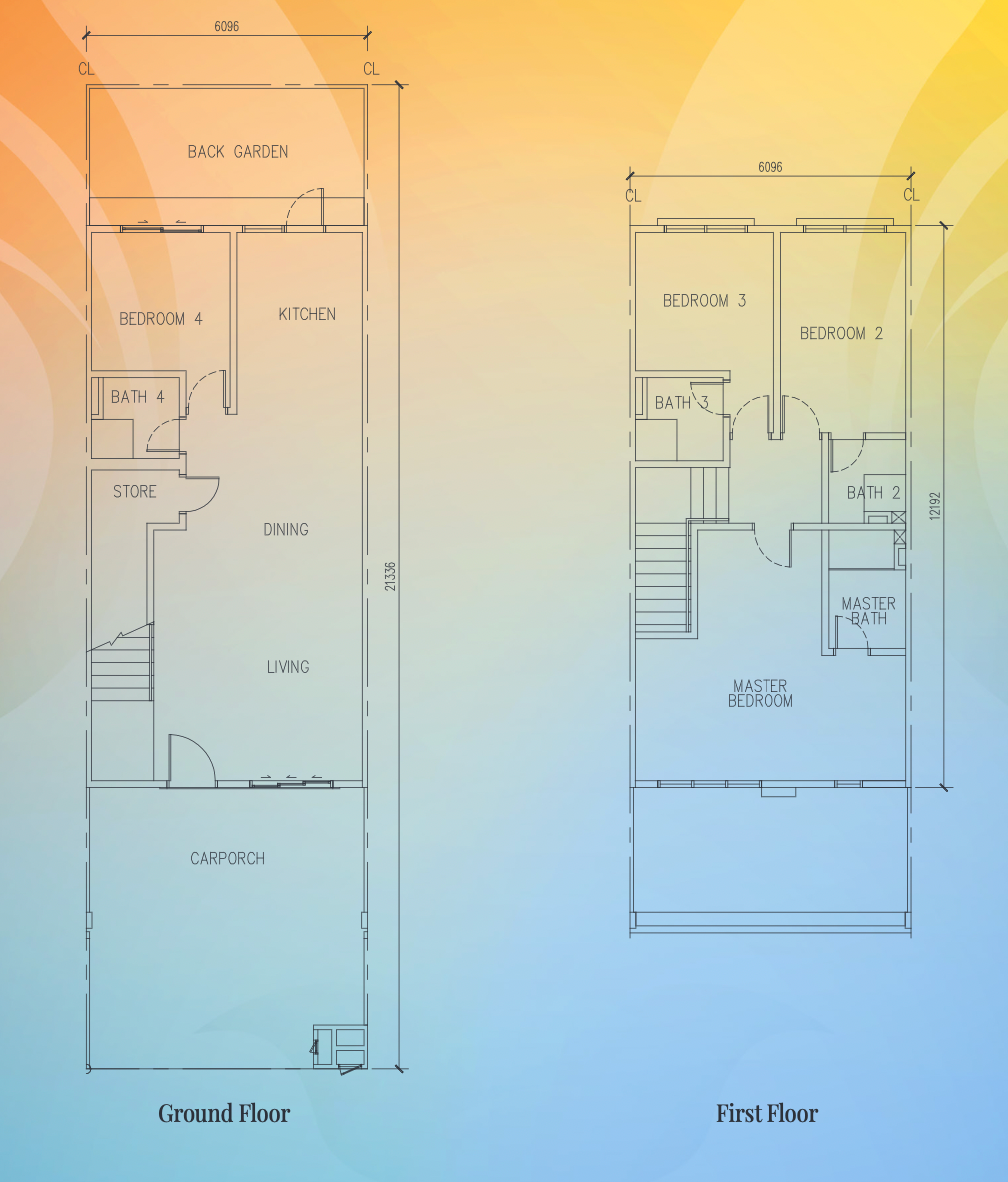 Eco Tropics Lanna 2 Ariela floor plan, 20x70 ft, 1840 sqft, 4 bedrooms 4 bathrooms