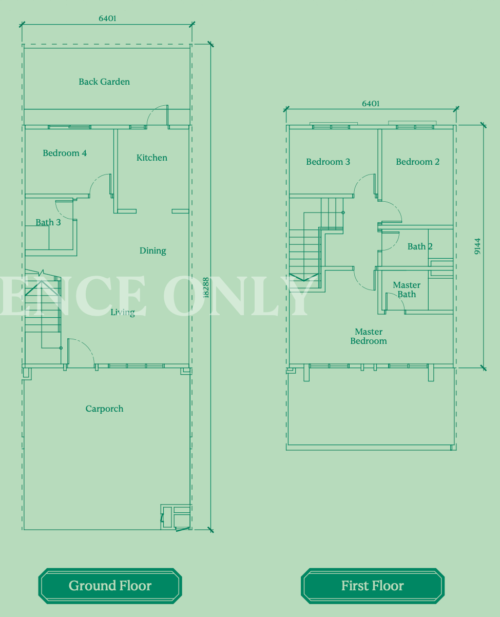 Eco Tropics Tana Nor floor plan, 21x60 ft, 1512 sqft, 4 bedrooms 3 bathrooms