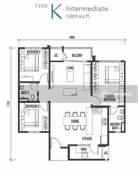 Eden by The Parque Residences, Condo Type A floor plan