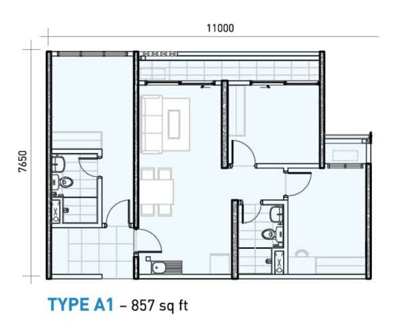 Edumetro Type A floor plan