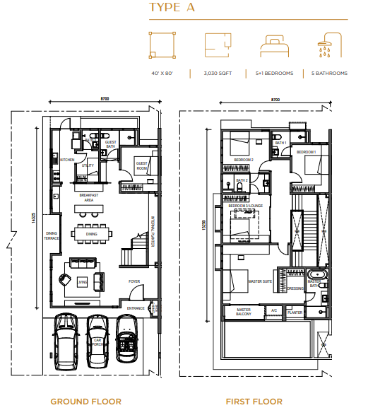 Elmina Green Six Type A floor plan