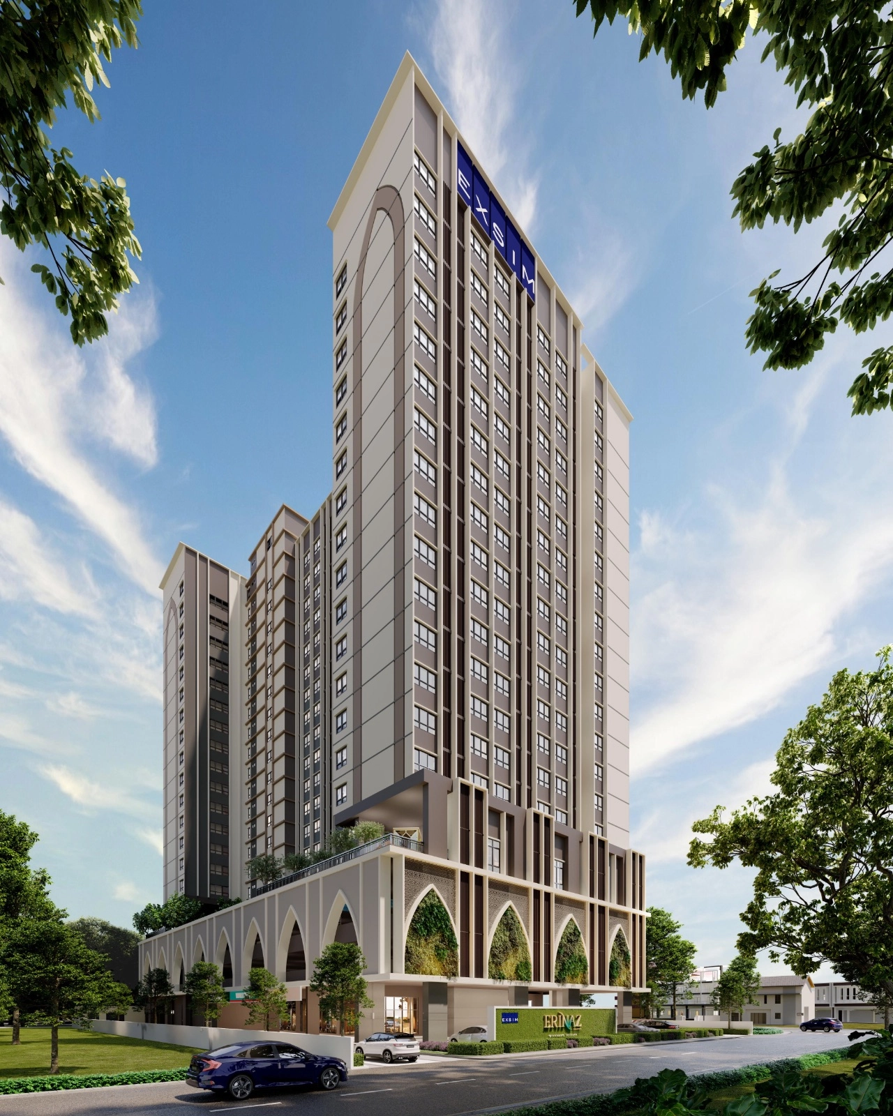 Erinaz Suites serviced residence project view in Kubang Kerian, Kelantan