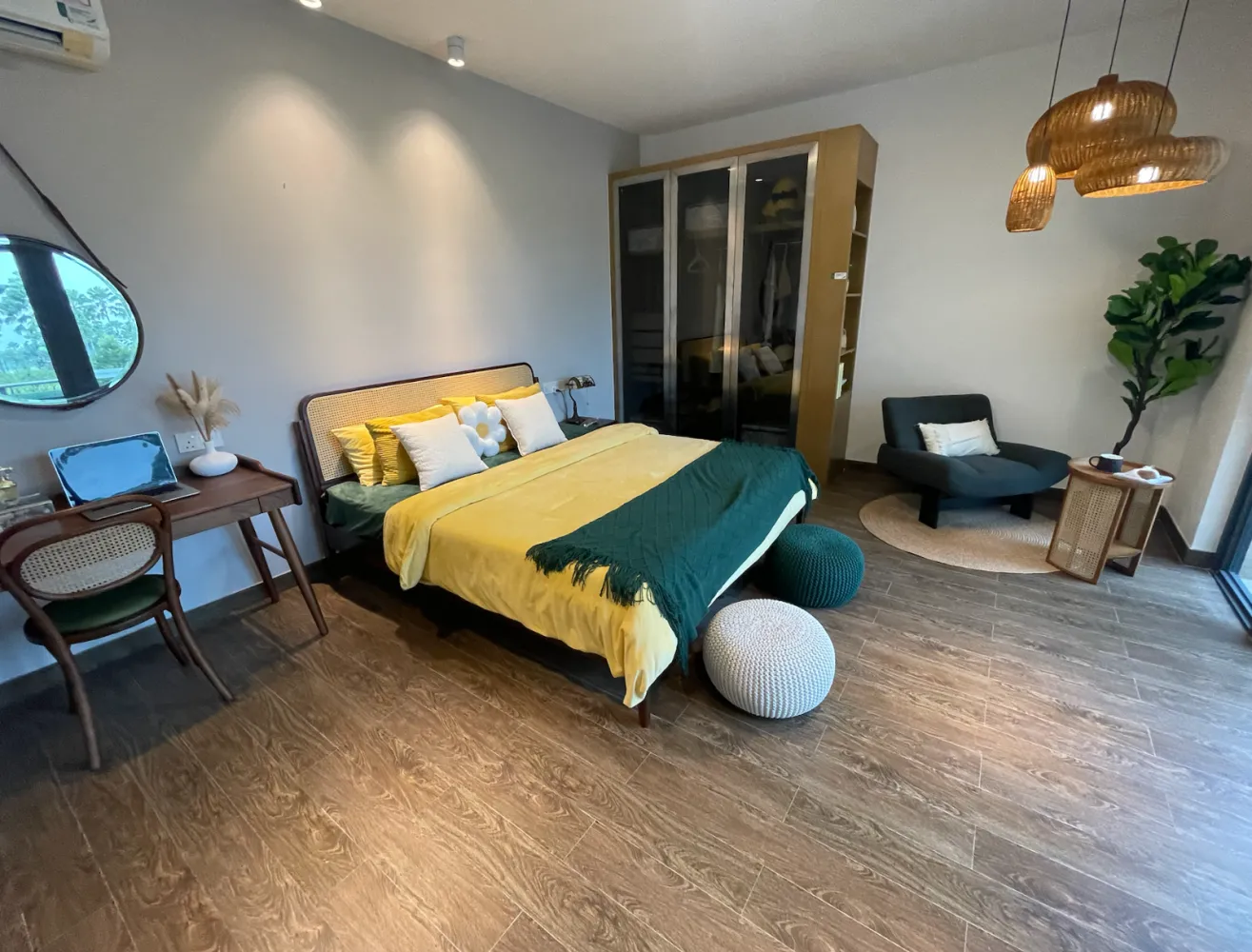 Forest City Golf Villa (Garden Terrace) Forest City Golf Villa second bedroom styled with a work desk and lounge chair in Forest City Golf Resort, Gelang Patah, Johor