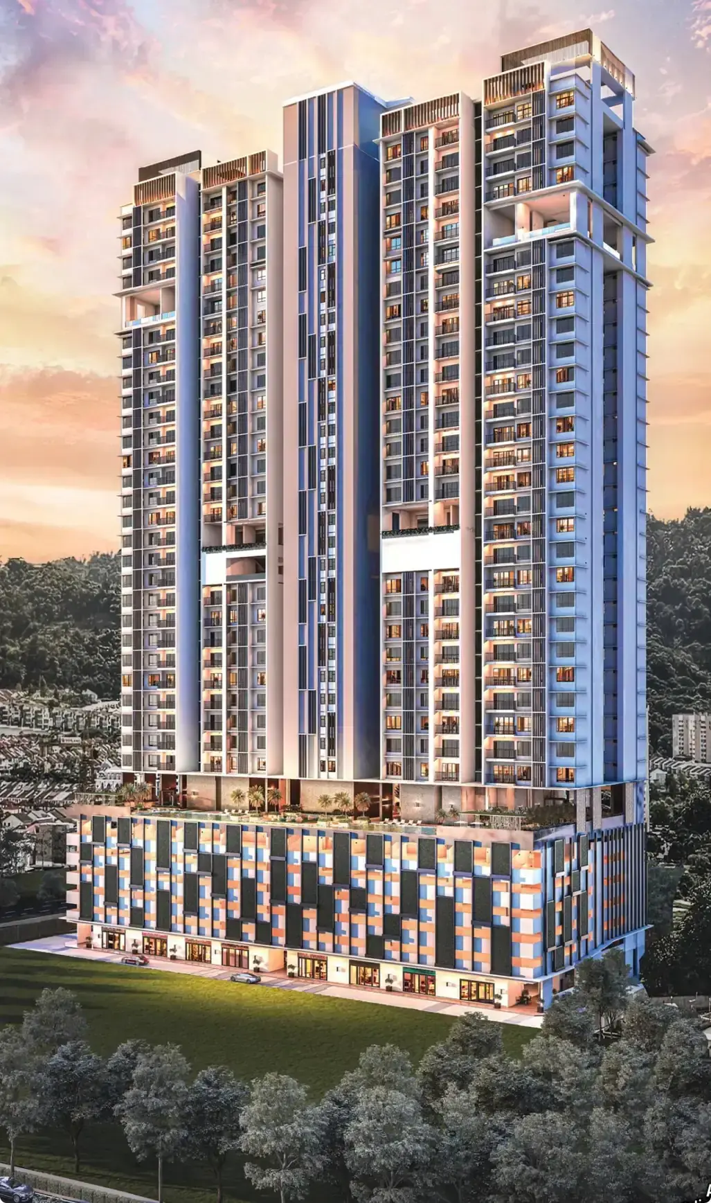 Goodwood Residence condominium project view in Bayan Lepas, Penang