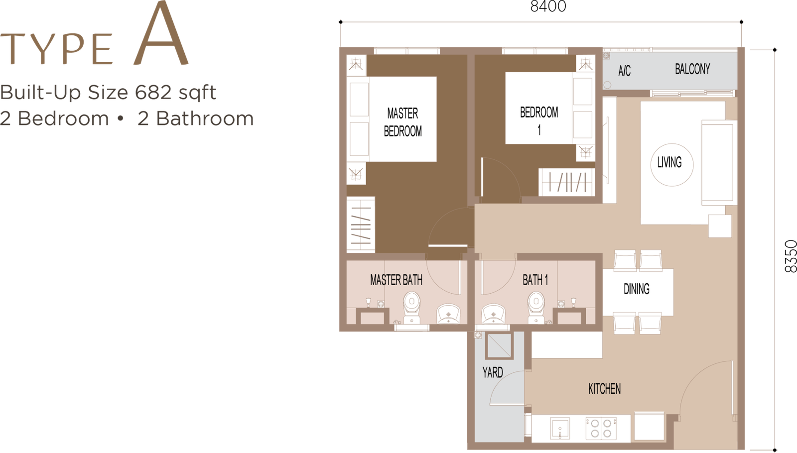 Hana Residence Type A floor plan