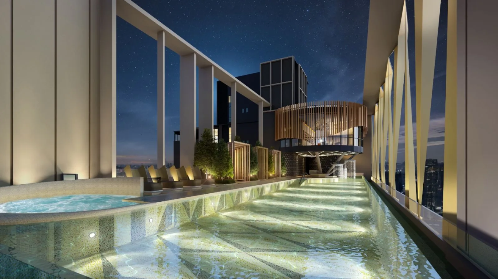 HugoZ Suites KLCC sky pool and jacuzzi deck facility, Kuala Lumpur