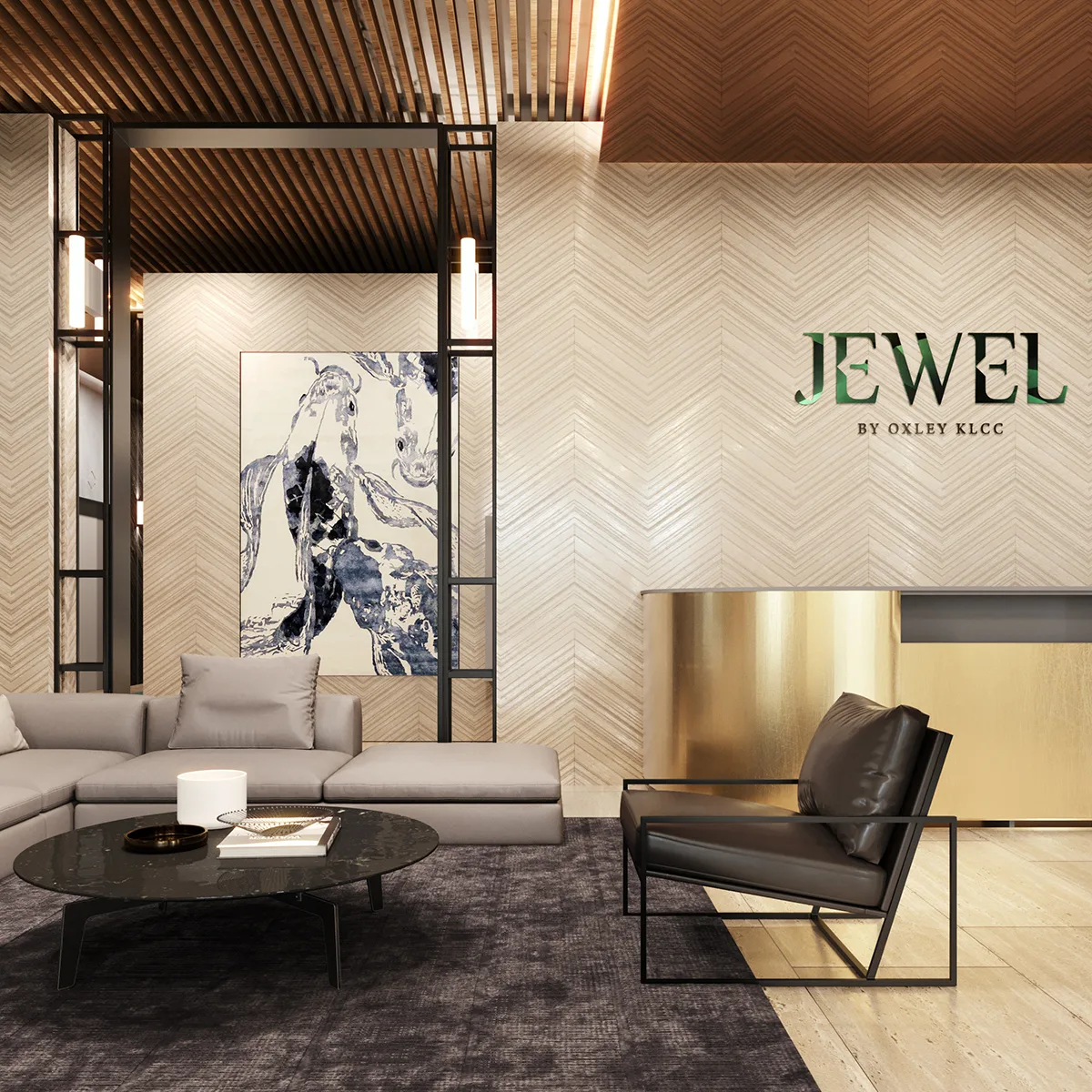 Elegantly furnished master bedroom suite at Jewel by Oxley KLCC