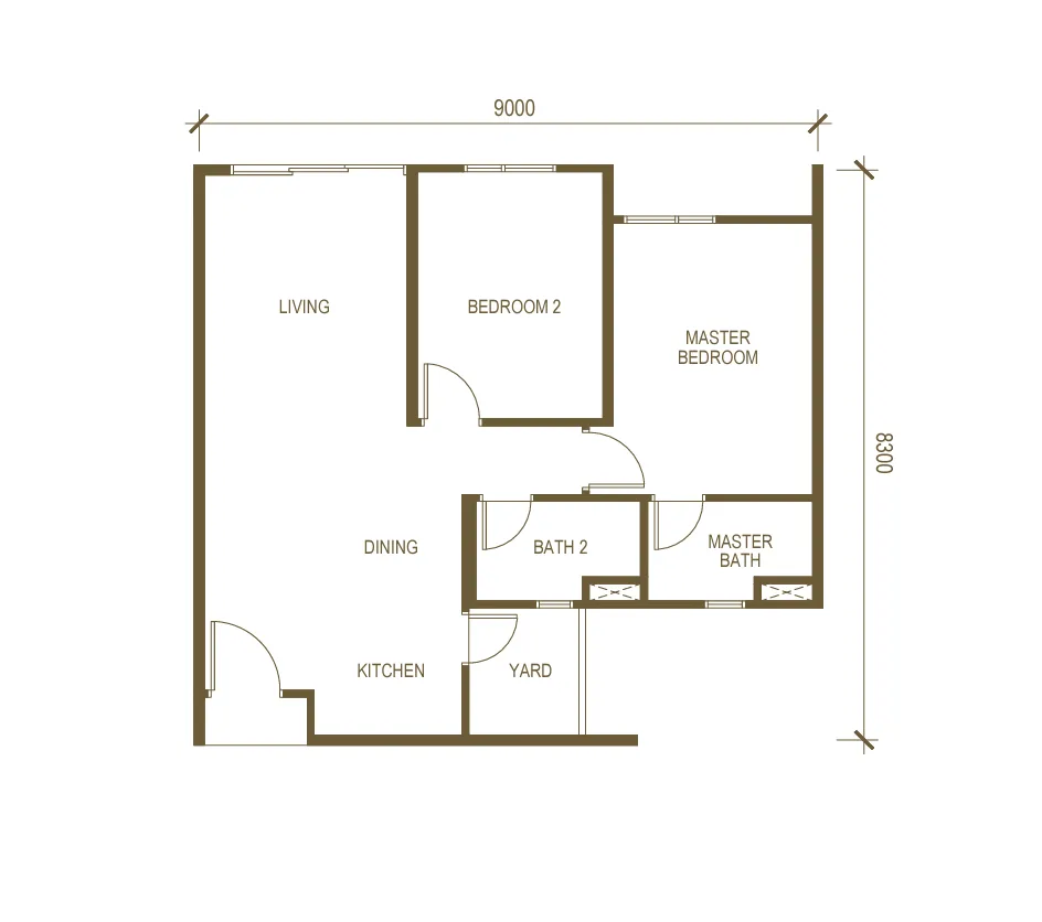 Kensho Residence floor plan option 1 in Taman Desa