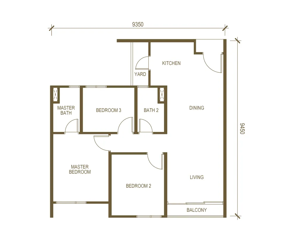 Kensho Residence floor plan option 2 in Taman Desa