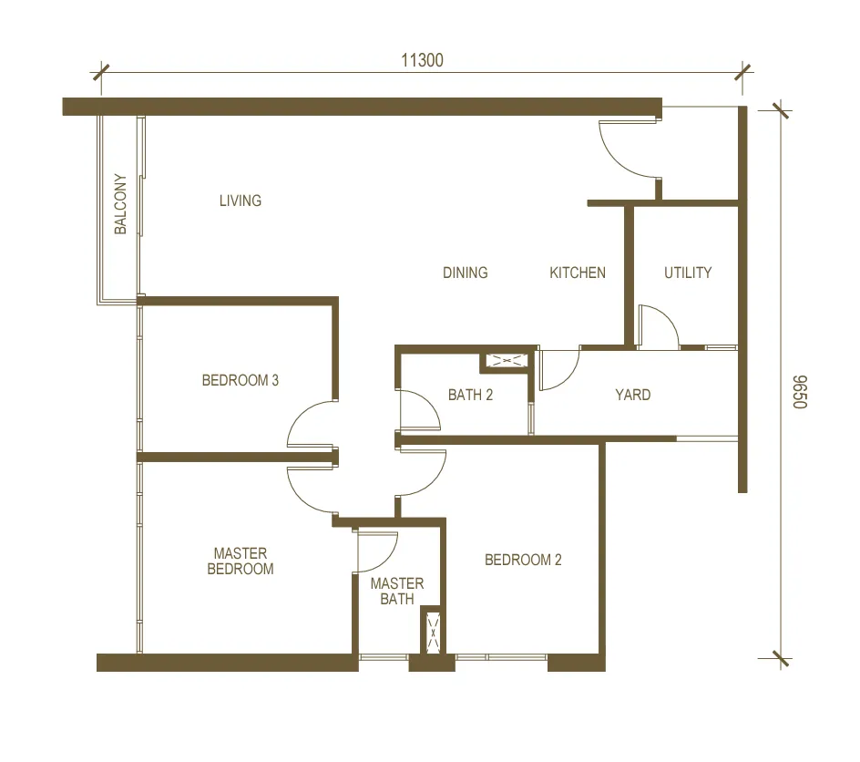 Kensho Residence floor plan option 3 in Taman Desa
