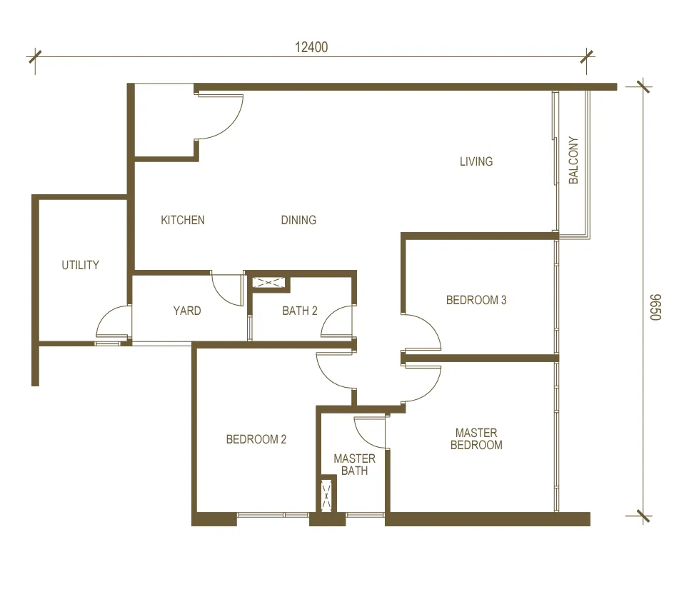 Kensho Residence floor plan option 4 in Taman Desa