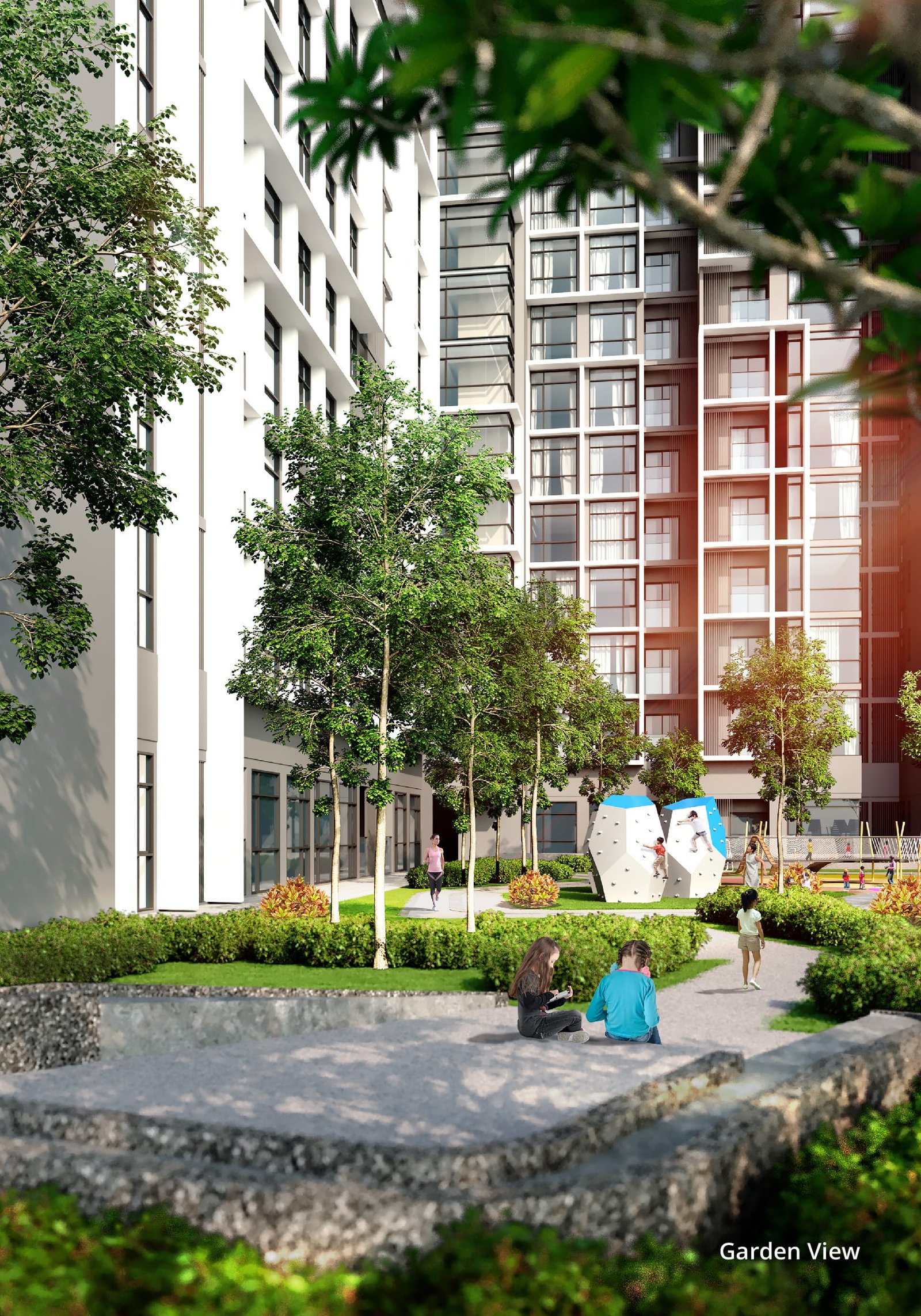 KL 48 landscaped garden with climbing wall and children's play area in Sungai Besi, Kuala Lumpur