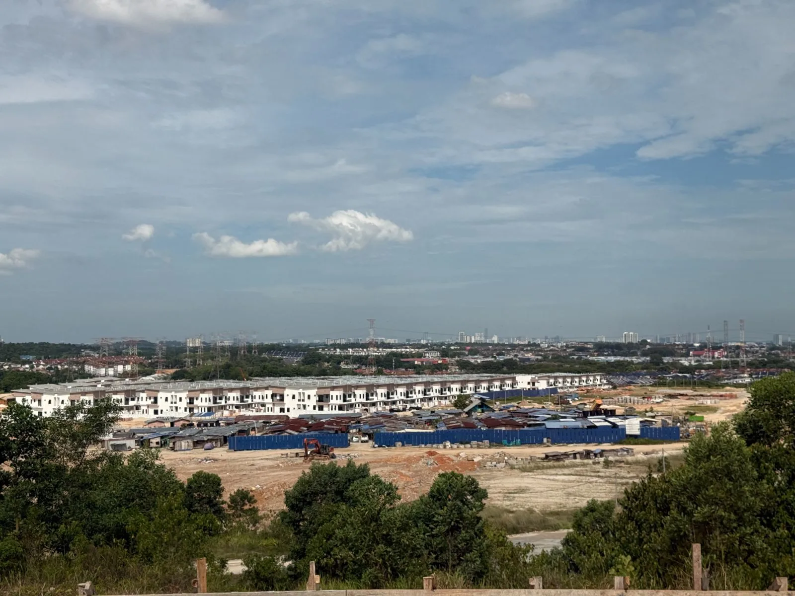 KSL Pulai Bestari Phase 4 wide aerial construction progress view of the terrace house rows, Taman Pulai Bestari in Taman Pulai Bestari, Skudai, Pulai, Johor Bahru, Johor