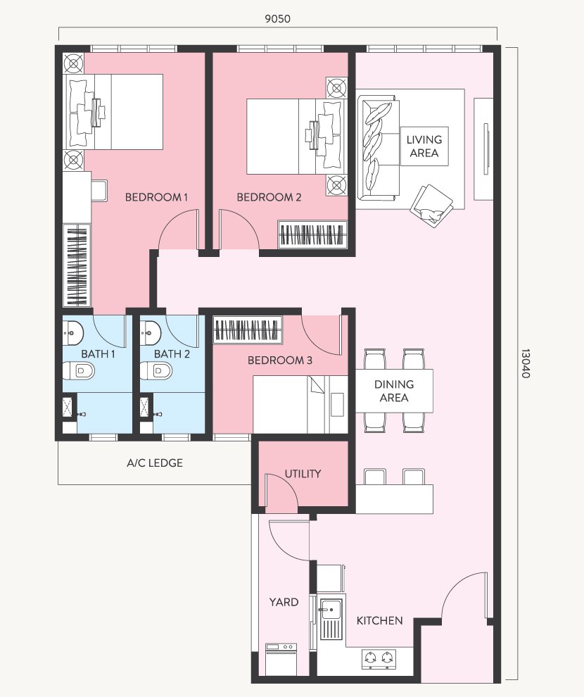 Lea by the hill Type A floor plan