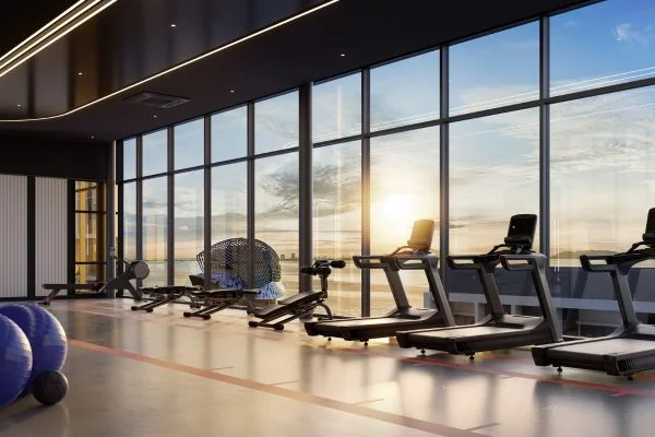 The Lighthauz sky gymnasium facility with sea view, Gelugor
