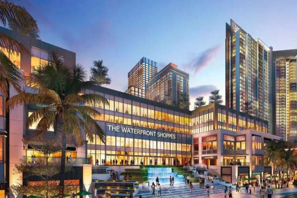 The Waterfront Shoppes retail podium near The Lighthauz, Gelugor