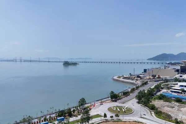 Sea view of the Penang Second Bridge from The Lighthauz vicinity, Gelugor