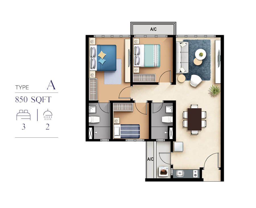 M Astra Type A floor plan