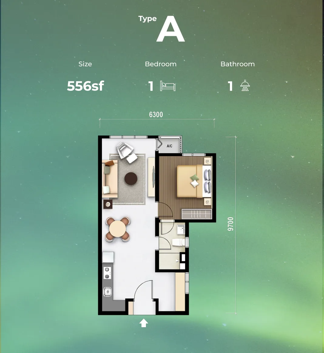 M Aurora floor plan option 1 in Old Klang Road