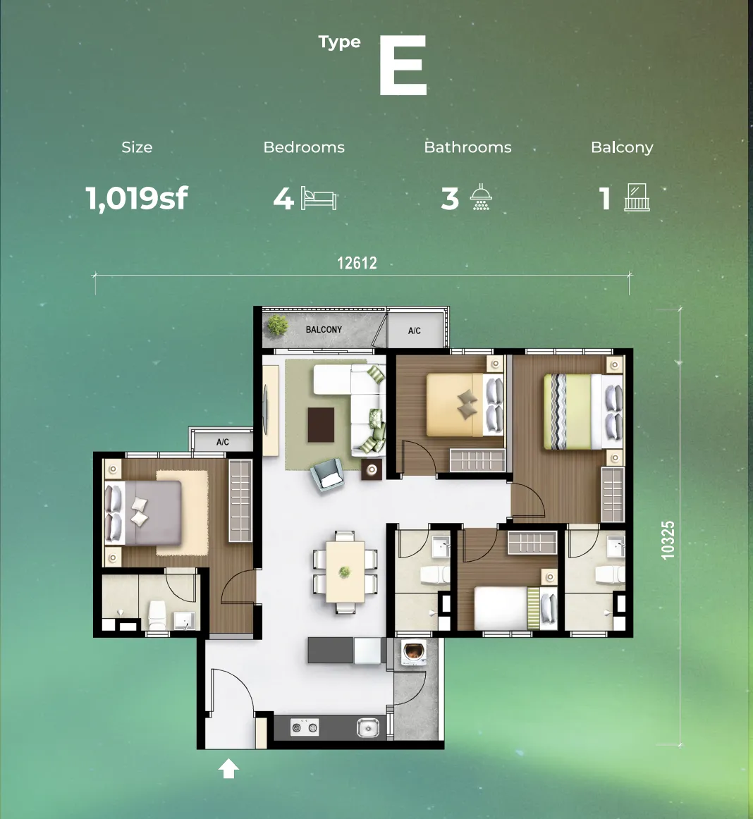 M Aurora floor plan option 5 in Old Klang Road